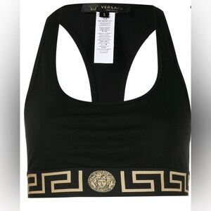 Versace Greca Border Scoop Bralette. Size 3